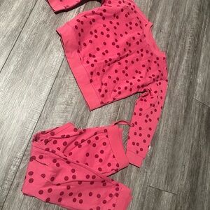 Pink Polka Dot Lounge Set